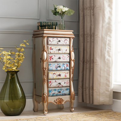 Armoire à bijoux en bois massif Country Style