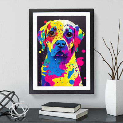 Dog Paint Splash No.7 - Framed Print
