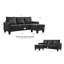 Sch Sofa Chaise , Black
