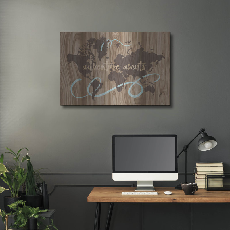 «Adventure Map» par Erin Clark, art mural en métal, H 24 po x l 36 po