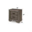 Table de chevet gris vieilli