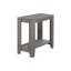 Table d'appoint grise robuste 16,09 lb - et compacte fonctionnelle de 6 pouces de hauteur