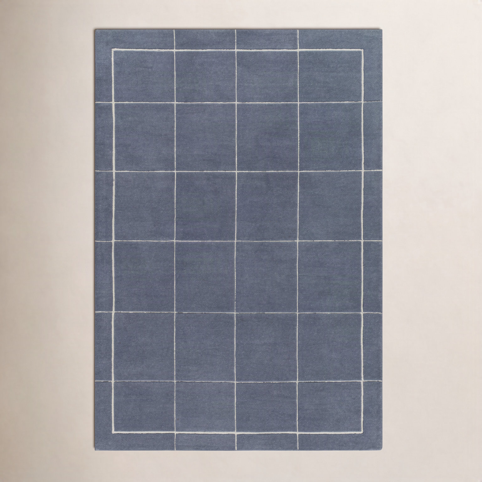 Mallory Hand-Tufted Blue Geometric Rug, Rectangle 10' x 14'