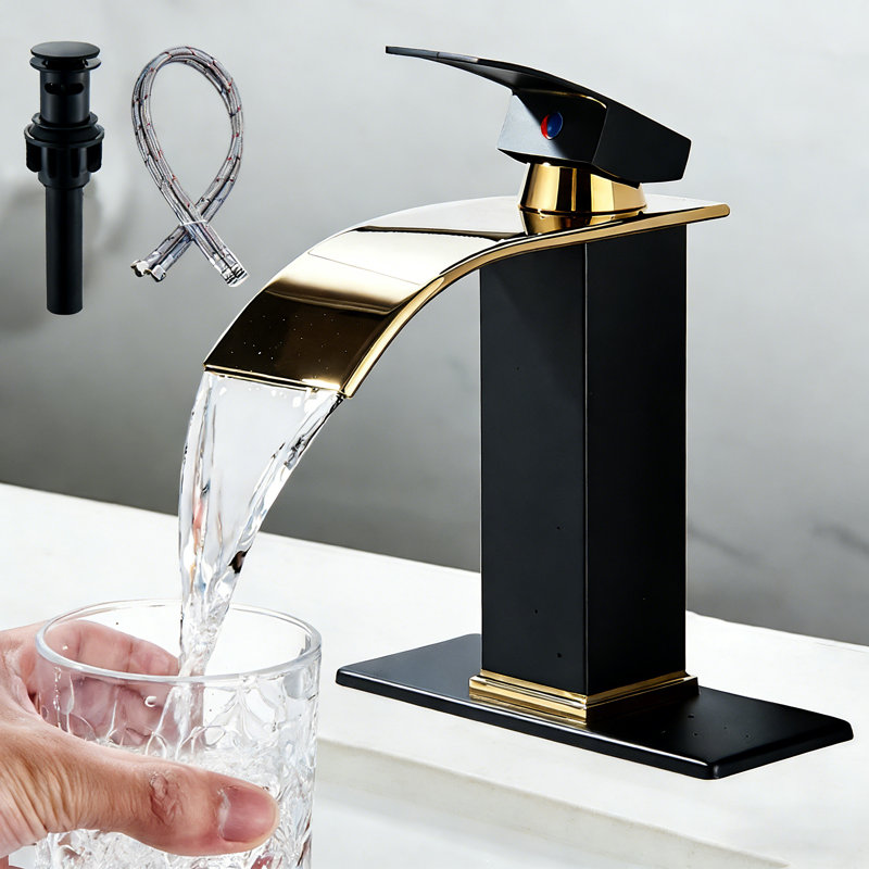 Basin Sink Faucet Single-Handle Bathroom Faucet, 1.8GPM, Satin Black