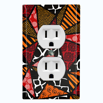 Patterned 1 - Gang Toggle Light Switch Standard Wall Plate