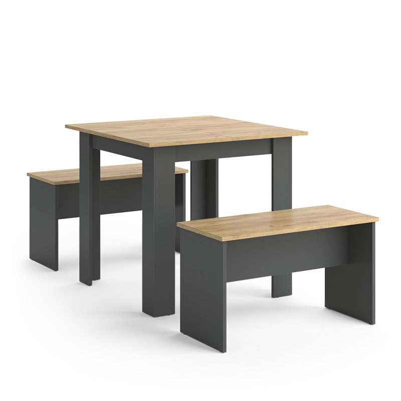 Kaljonka Dining Set, Brown, Brown, Beige