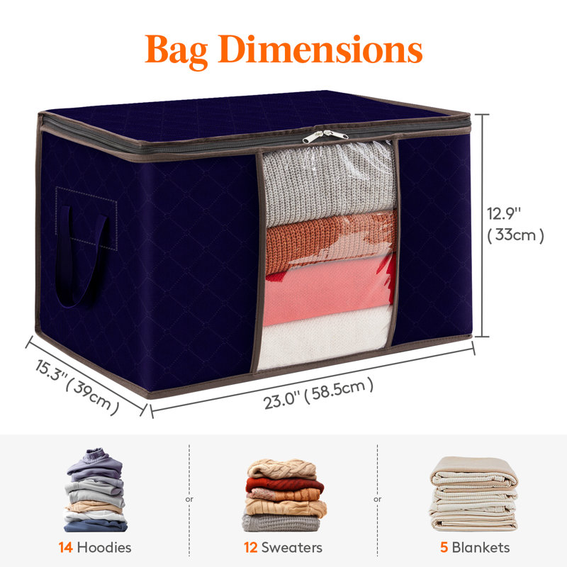 Fabric Garment Bag, Dark Blue