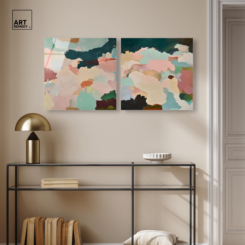 «Luxe Botanicals Boho Art», ensemble de 2 panneaux, impression sur acrylique , H 20 po x l 40 po