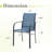 Outdoor Stackable PVC-coated polyester Dining Chair-1789723804