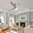 52 Inch Indoor Flush Mount Ceiling Fan With 3 Solid Wood Blades Remote Control Reversible DC Motor With Led Light