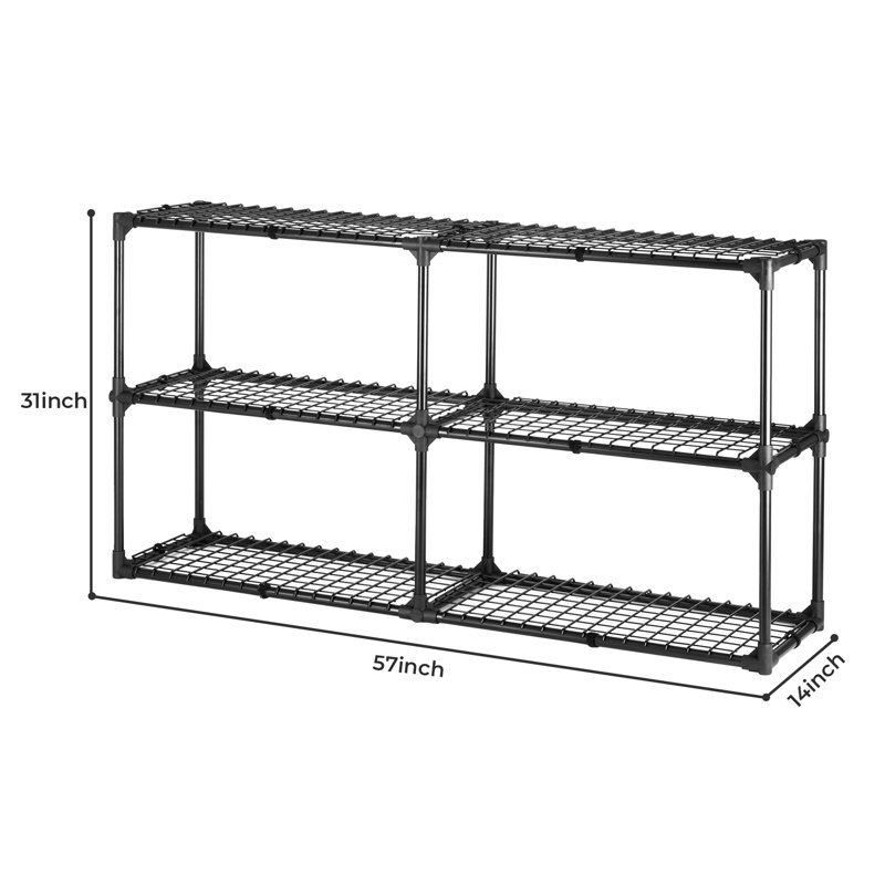 Rebrilliant 3-SHELF WIRE RACK WITH COVER(2PACK) | Wayfair