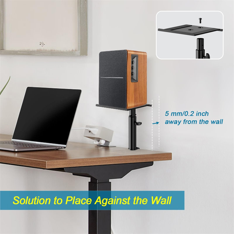 Set Of 2 Studio Monitor Stands Desk Clamp Desktop
