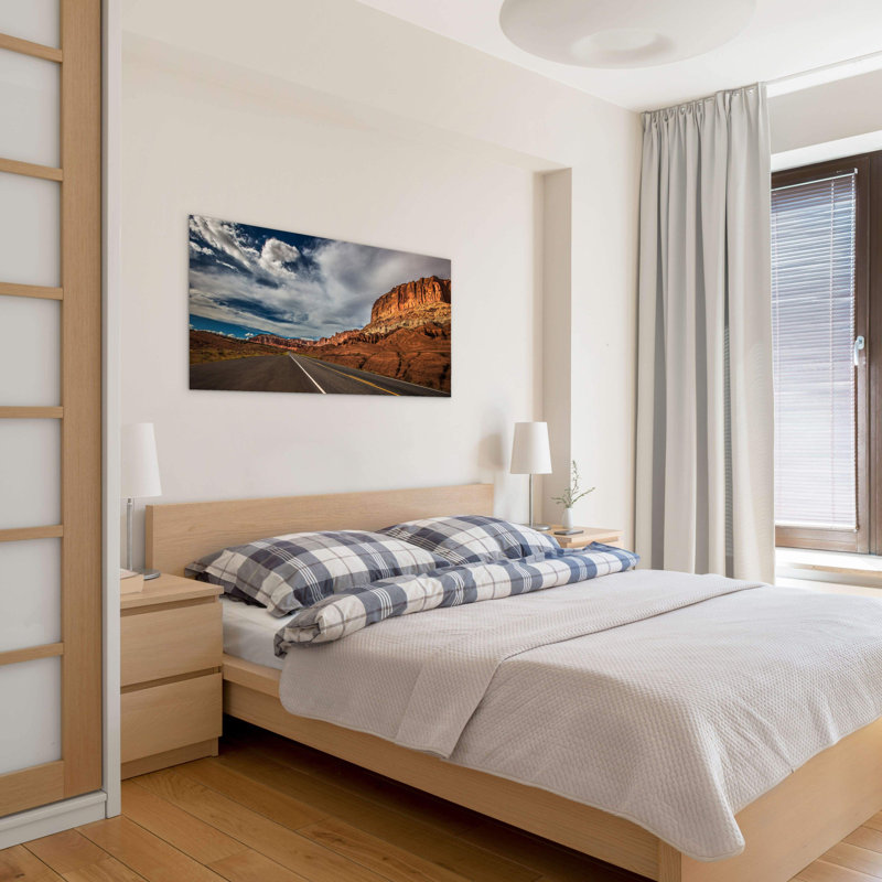 Route by Art Studio 50cm H x 100cm W High Quality Print on Frameless Panel, Lightweight, Ready to Hang, MetalArt Materic