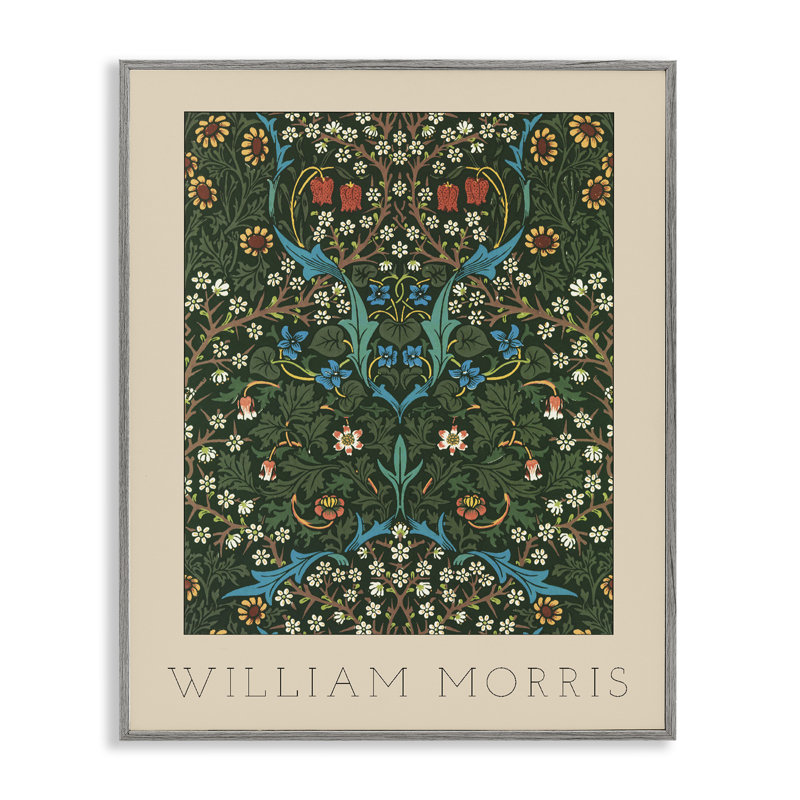 Ornement de botanique William Morris, estampe numérique, design par Lil 'Rue, H 20 po x l 16 po