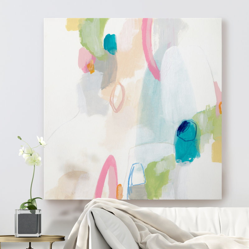 Peinture sur toile, H 40 po x l 40 po, Toile tendue, Sans cadre