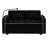 Modern Bed With Adjustable Back, Port, Ashtray & Phone Mount - Black Velvet Foldable Back And Function  Black