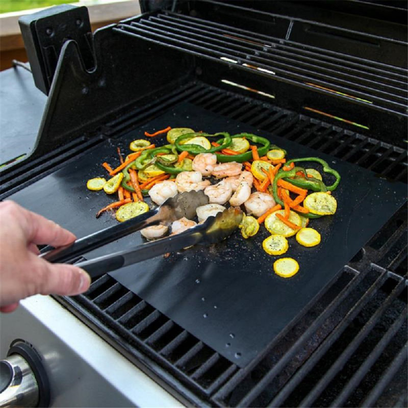 TEFLON Non-Stick Dishwasher Safe Grill Grid Mat, 2 Pack
