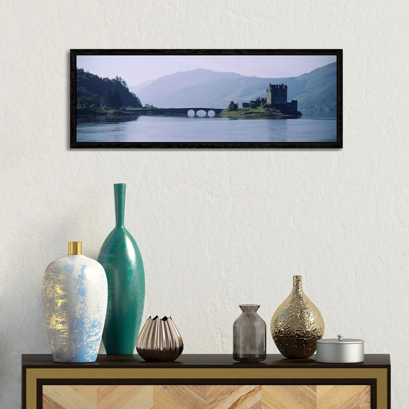 Castle At The LakesideEilean Donan Castle, Loch Duich, Highlands Region, Scotland by Panoramic Images - No Frame Panoramic Print on Canvas