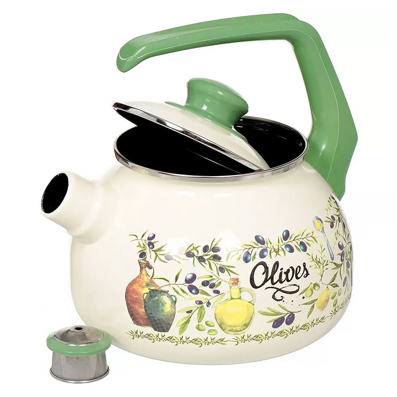Bouilloire sifflante Olives Vintage - 2,5 L (2,64 pte)