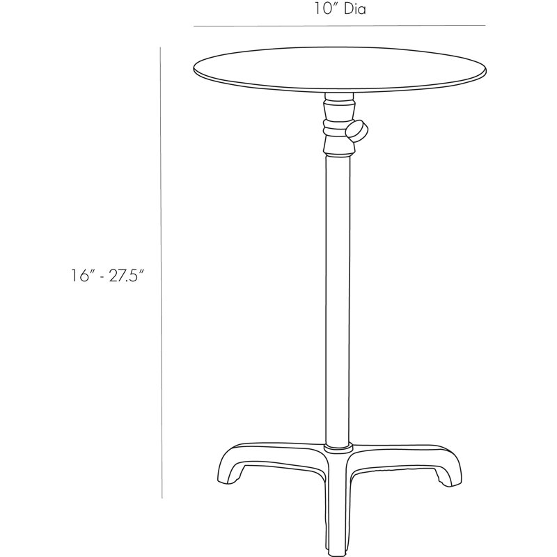 Pedestal Accent Table, Navy