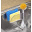 Support à éponge et brosse à ventouse transparent pour évier de cuisine Spectrum Royo, transparent