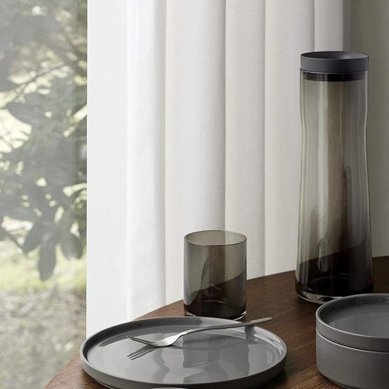 1 L Karaffe Splash, Dark Grey/ Transparent Black