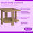 Square End Table 21.75 Height X 23.5 Width Engineered Wood Rustic Style