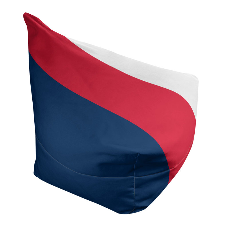 Bean Bag Cover, 2" x 38" x 42", Navy Blue/Red/White