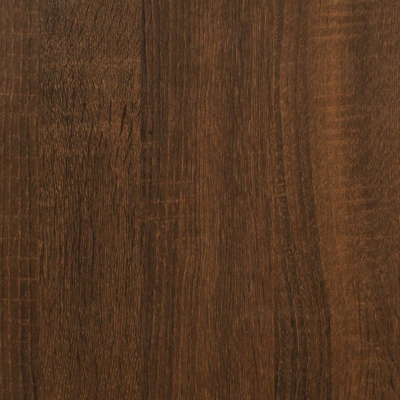 Table basse 17,5 "x 17,7" en bois d'ingénierie, H 17,7 po x l 23,6 po x P 17,5 po, Chêne brun