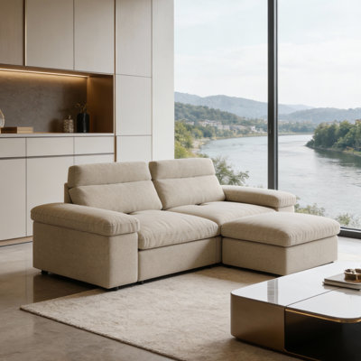Down-filled Modular Sofa With Adjustable Recline Backrest