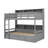 Twin-Sized Bunk Bed Featuring Integrated Shelves On Both Upper And Lower Beds, Plus A Storage Drawer-2091342575