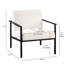 Fauteuil d'appoint en métal blanc Millie