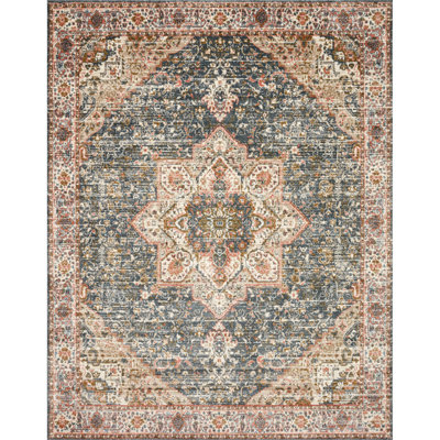 Tapis bleu marine / rouge Worchester