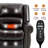 Power Lift Recliner Chair Heat Massage Dual Motor Infinite Position Up To 350 LBS, Faux Leather, Heavy Duty Motion Mechanism With USB Ports, Brown-1394446930