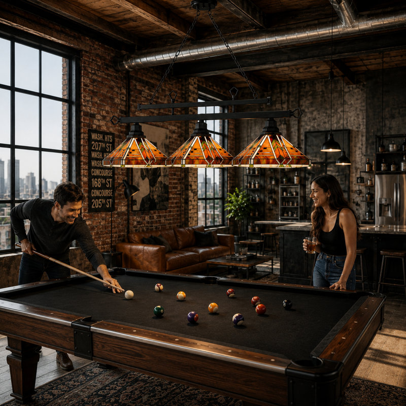 Shemar 3-Light Pool Table Lights Linear Pendant By RAM Game Room