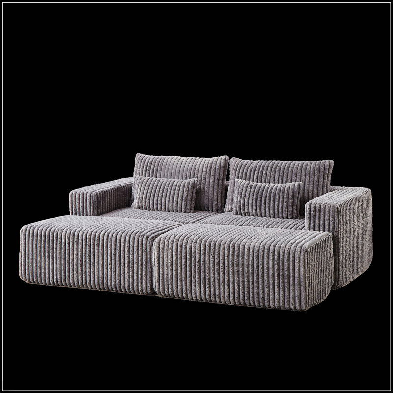 Canapé-lit modulaire surdimensionné 87 po sans assemblage 87 po