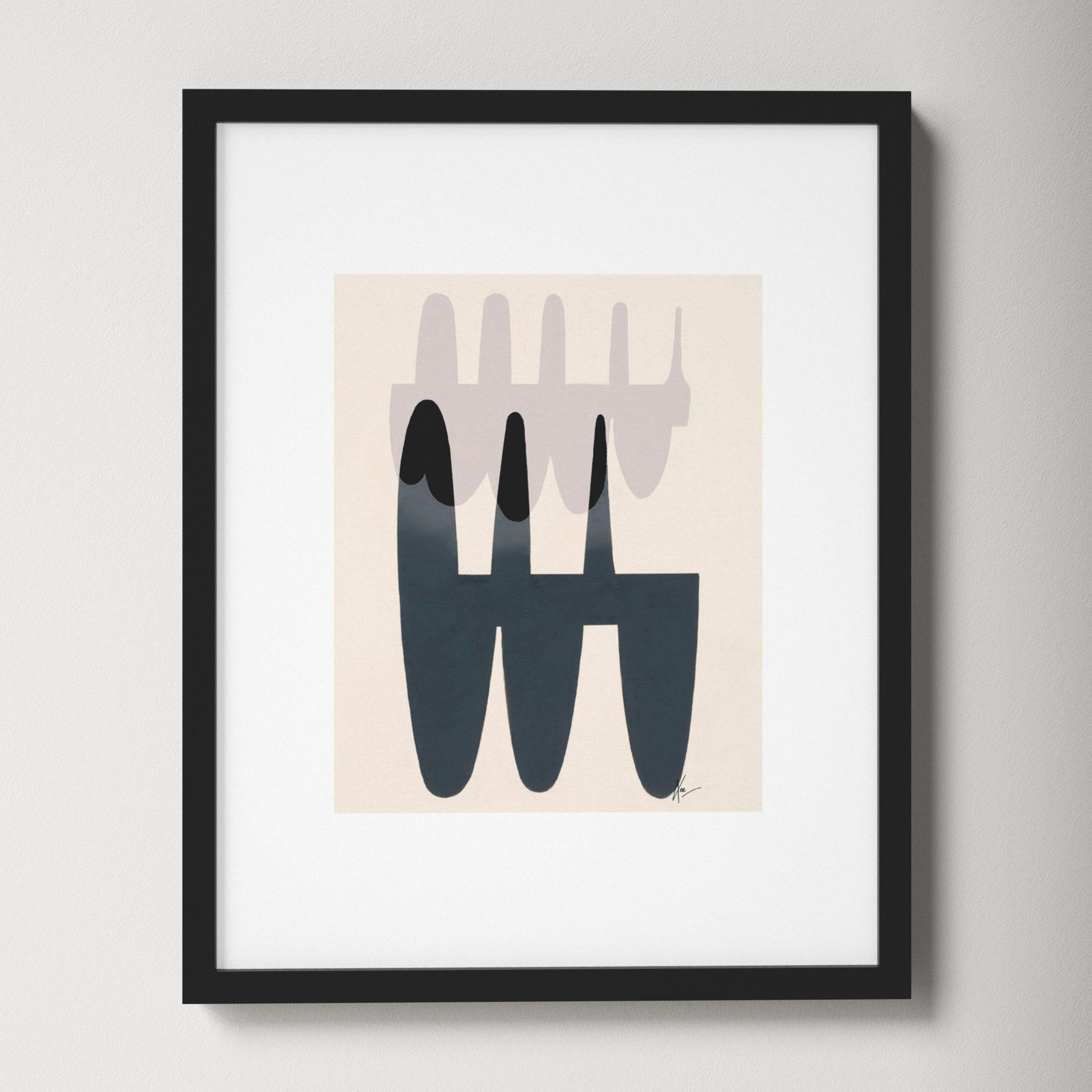 Flora 3 by Lee Lessem, Black, 20" H x 16" W x 1.25" D