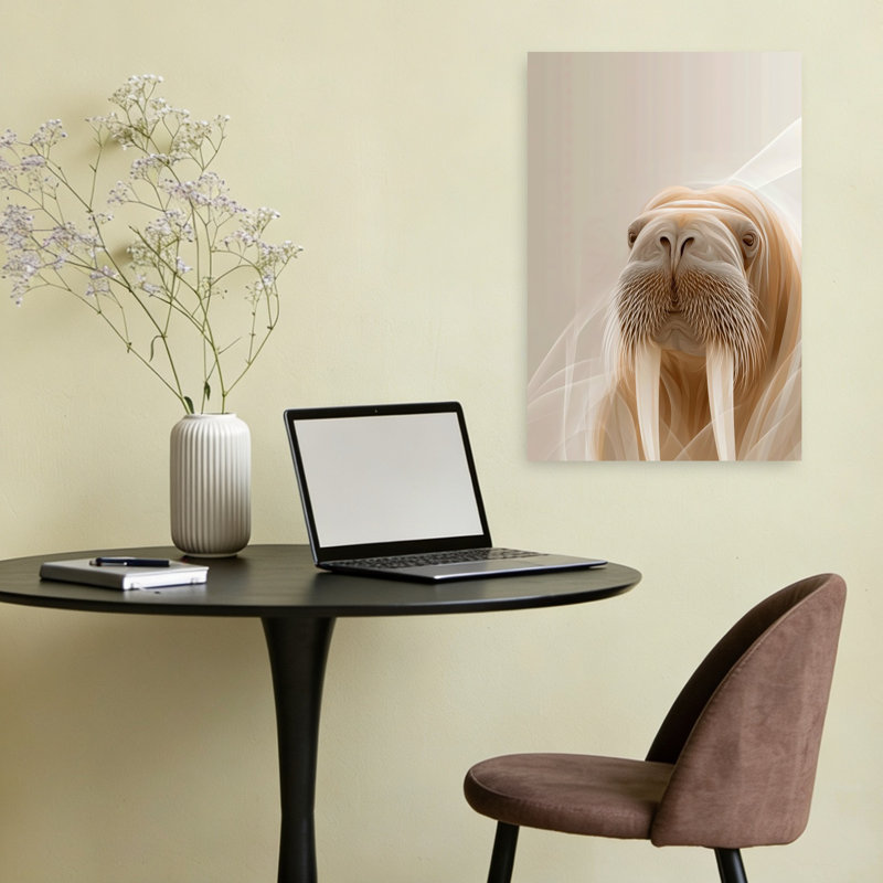 Art mural animal doux et naturel arctique, H 24 po x l 16 po