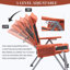 Chaise de camping inclinable réglable en 5 positions avec poche latérale et sac de transport