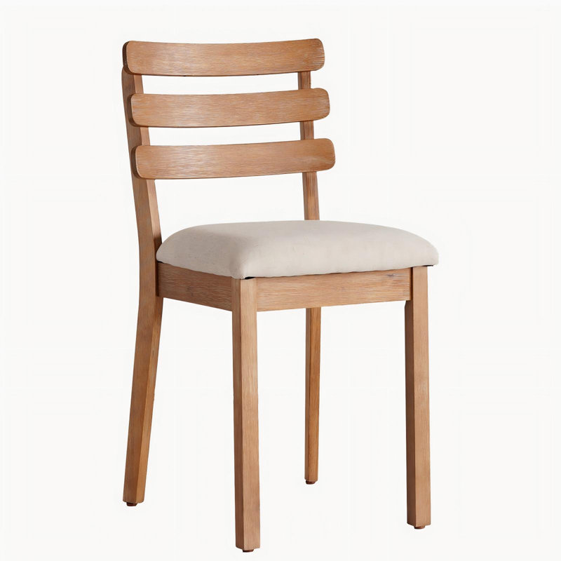 Chaises de salle à manger en bois massif - Chaise d'appoint rembourrée avec coussin