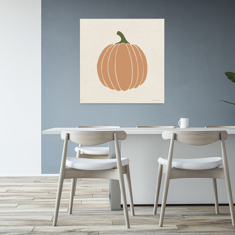 Art contemporain citrouille d'automne, H 32 po x l 32 po