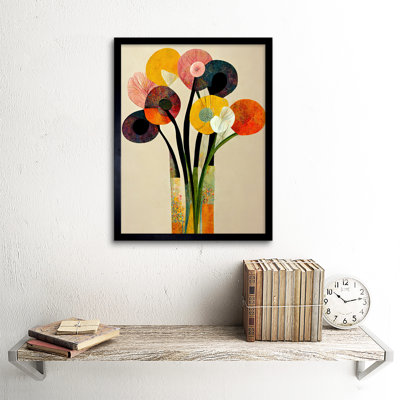 Spring Flowers Floral Bouquet Abstract Vase - Single Picture Frame Print