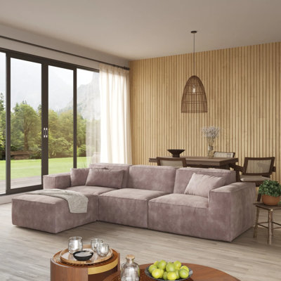 Canapé modulaire Urban Plus à 4 places avec revêtement en velours Cloud