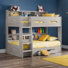 Lilianna Single (3') Standard Bunk Bed and Mattress with Shelves