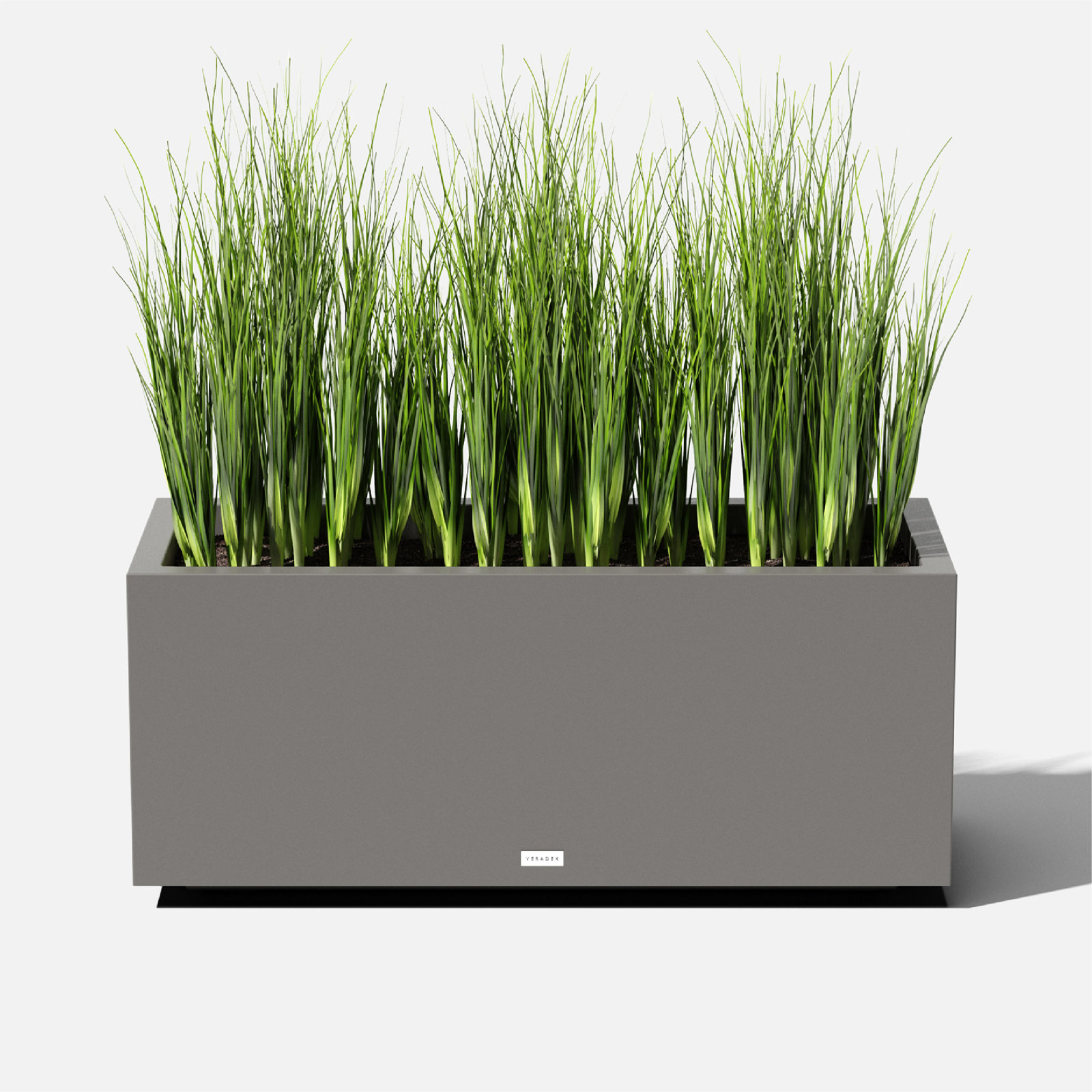 Block Series 38" Planter Box, 16” H x 38” W x 15” D, Gray