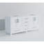 Meuble-lavabo double blanc 72 po X P 22 po D, avec plateau en marbre de Carrare-117978692