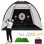 YUNIC Golf Net, 10 ft x 7 ft Golf Practice Net with Target Cloth & Tri-Turf Mat, Indoor & Outdoor Backyard Driving Chipping Swing Training Aid