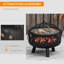 Afreena Round Steel Charcoal Fire Pit