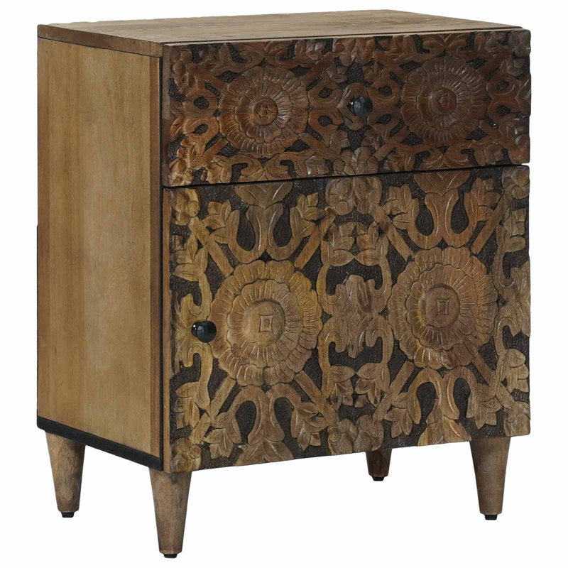 50cm W Solid Wood Bedside Table