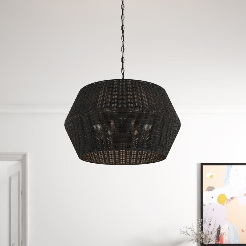 Luminaire suspendu noir à 6 lumières Raynne